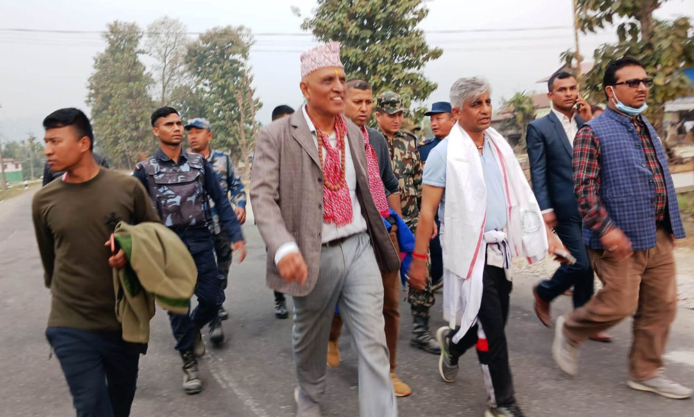 हात्ती प्रभावित क्षेत्रको पदयात्रा : मुख्यमन्त्रीलाई कनकाईमा स्वागतसँगै ध्यानाकर्षण