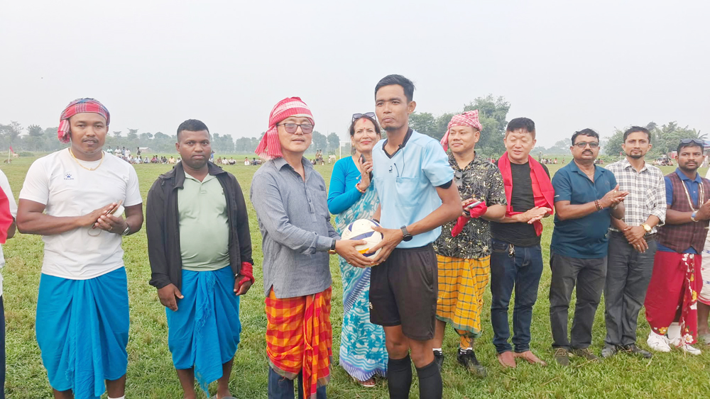 भद्रपुरमा चौथो सन्थाल नकआउट फुटबल सुरु, मोरङ विजयी